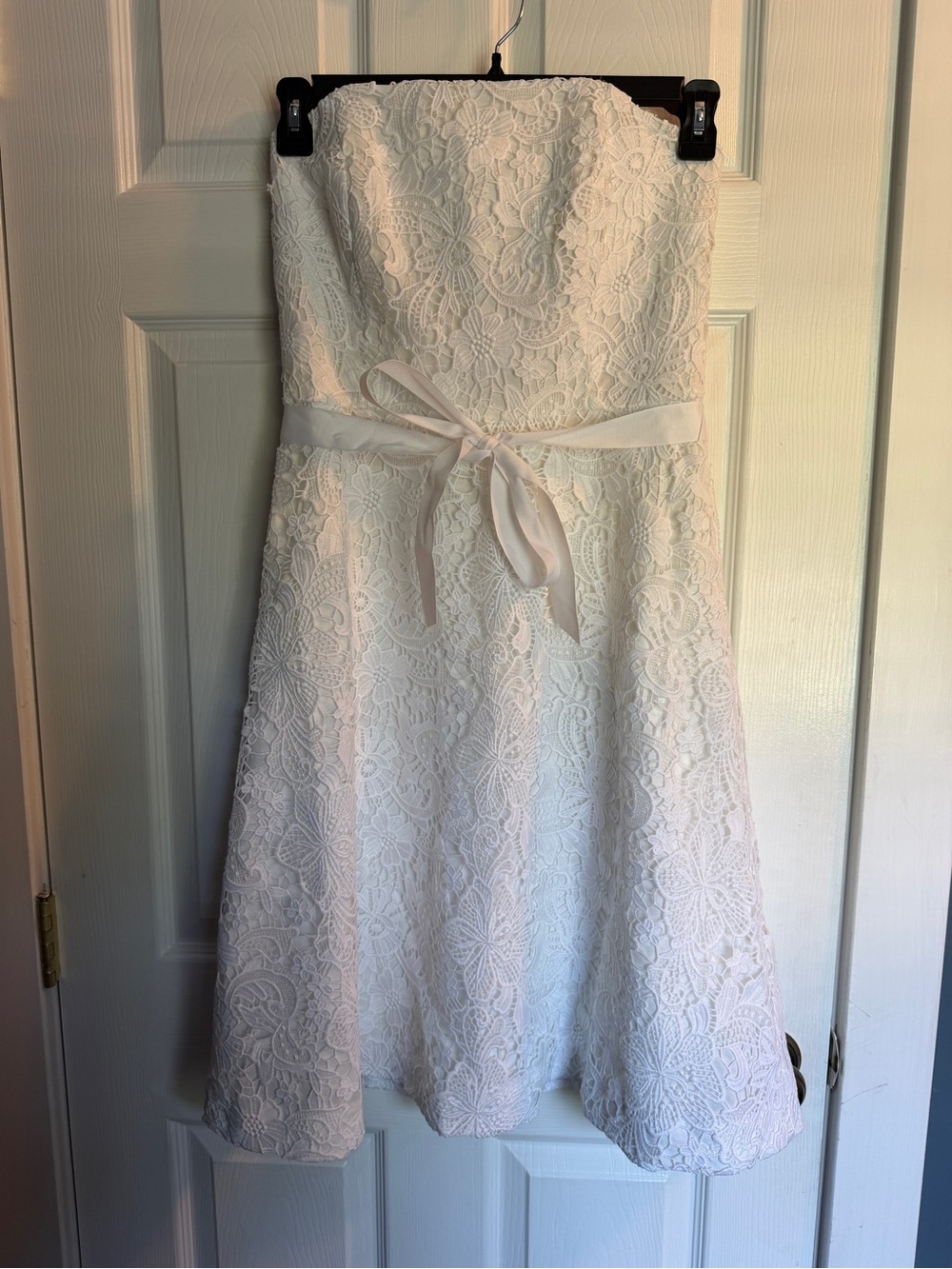 Lilly Pulitzer Strapless White Lace A-Line Dress